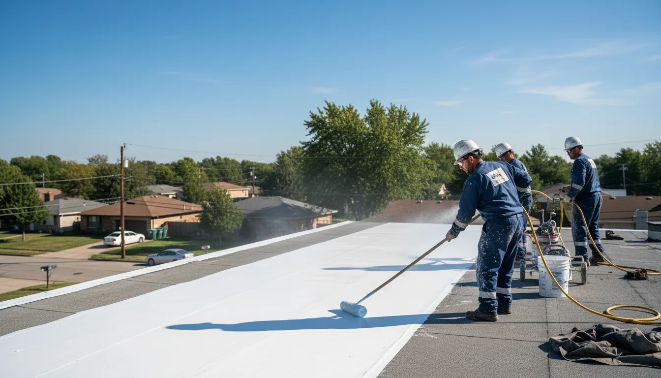 Commercial roof coating in Paris, AR near me
